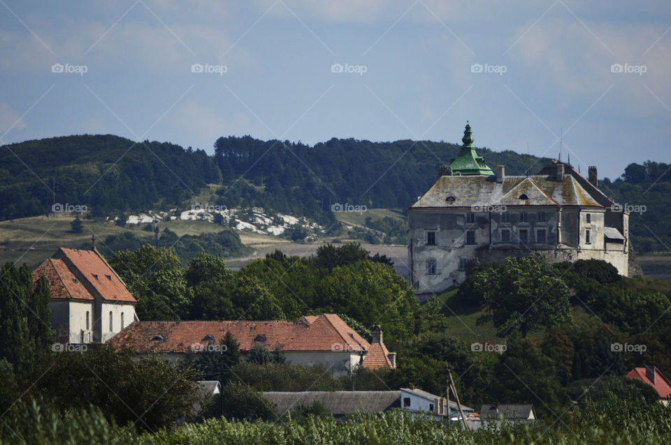 ancient castle in the village of Olesko, Ukraine