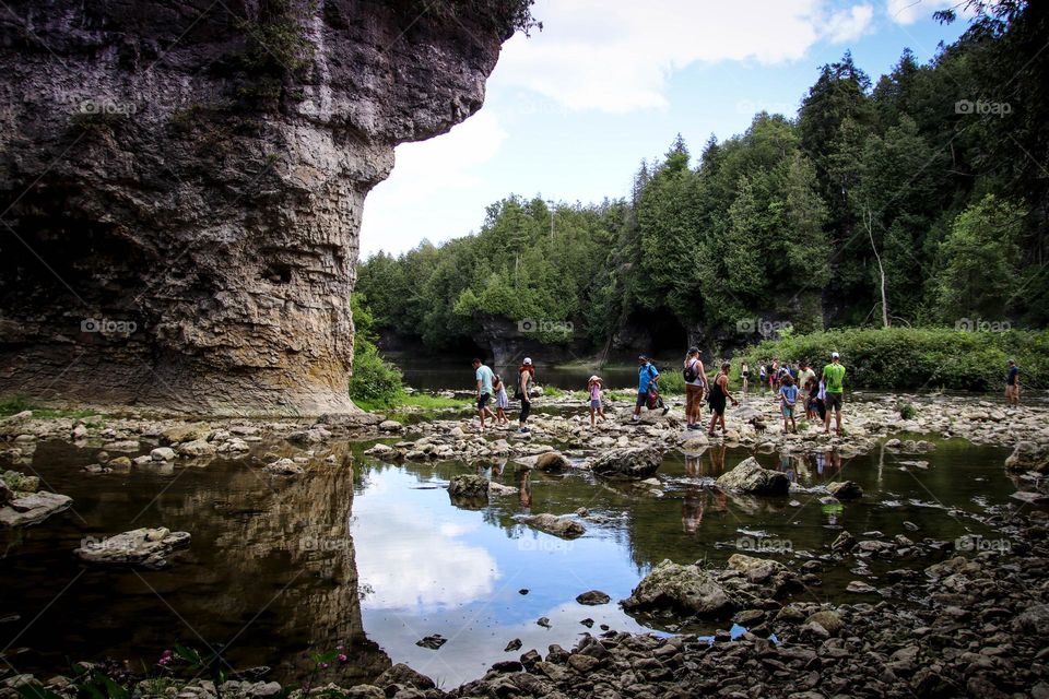 Hiking near the river