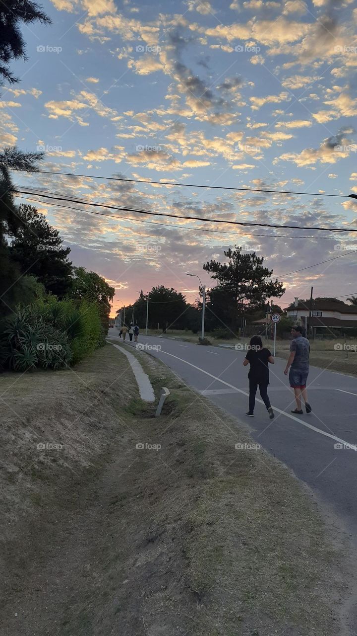 caminata por la tarde