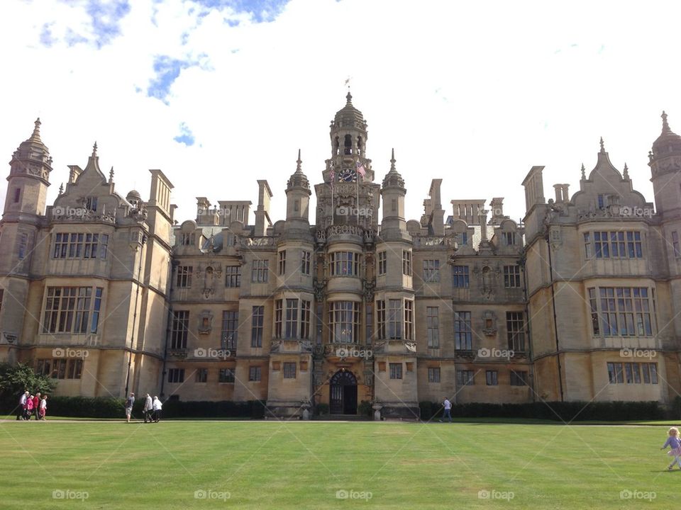Harlaxton Manor, Lincolnshire, 1837, Victorian, House, building,