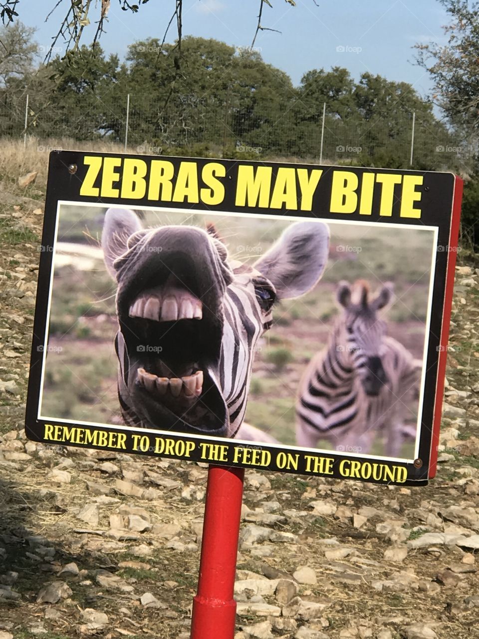 Hilarious warning sign at Natural Bridge Wildlife Ranch in San Antonio, TX
