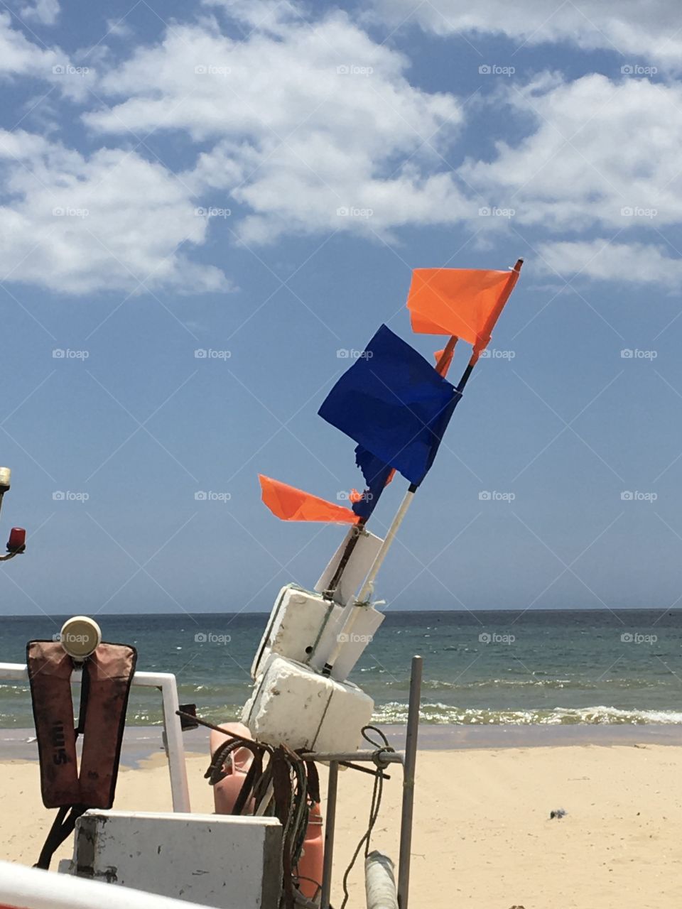 Fisherman flag on blue sky