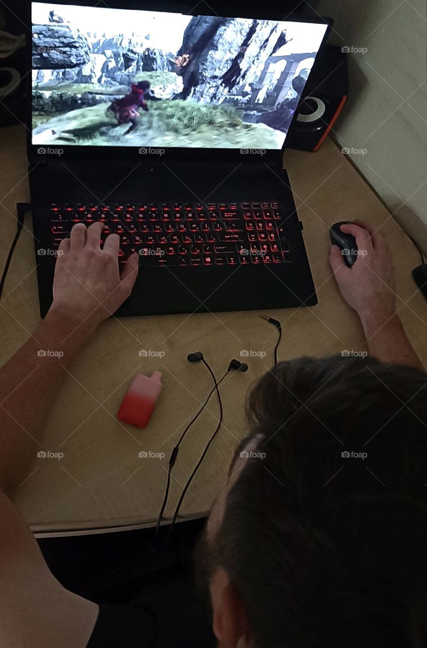 person playing games