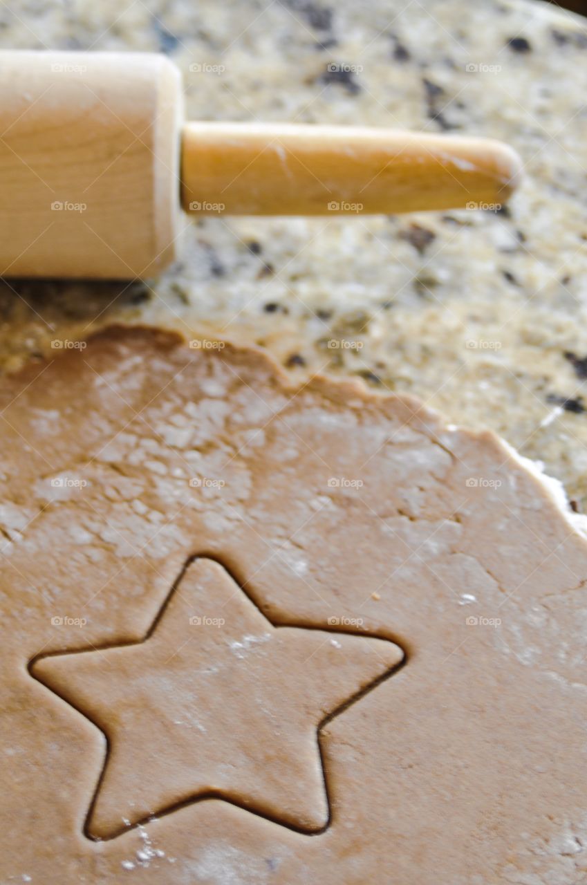 A annual tradition making Christmas sugar cookies from Grandmas recipe.