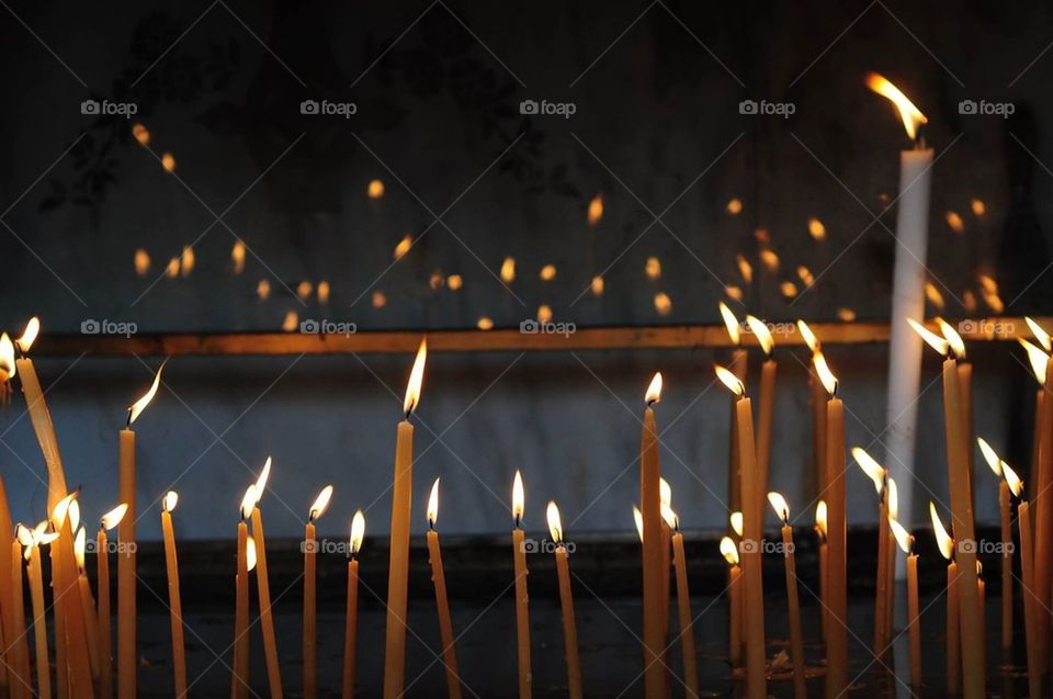 Candles in churc