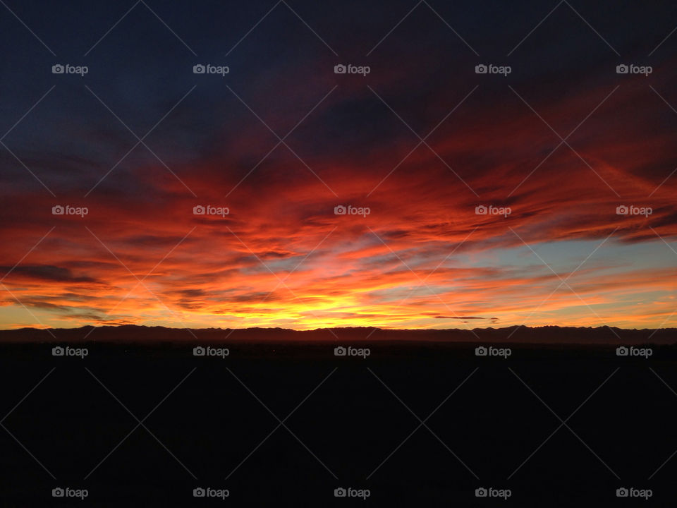 Colorado mountain sunset