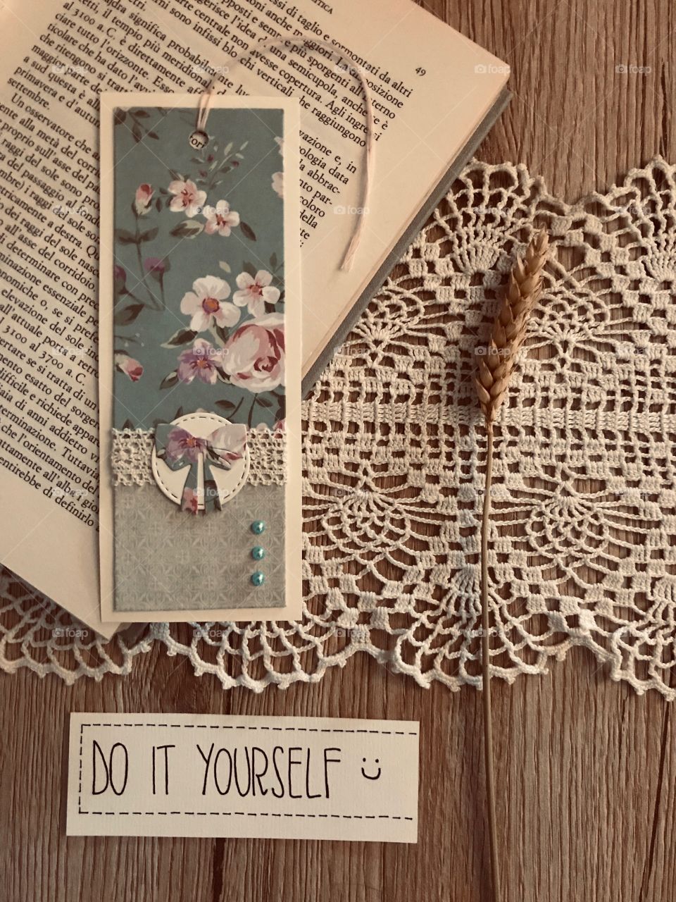 Handmade paper bookmark 
