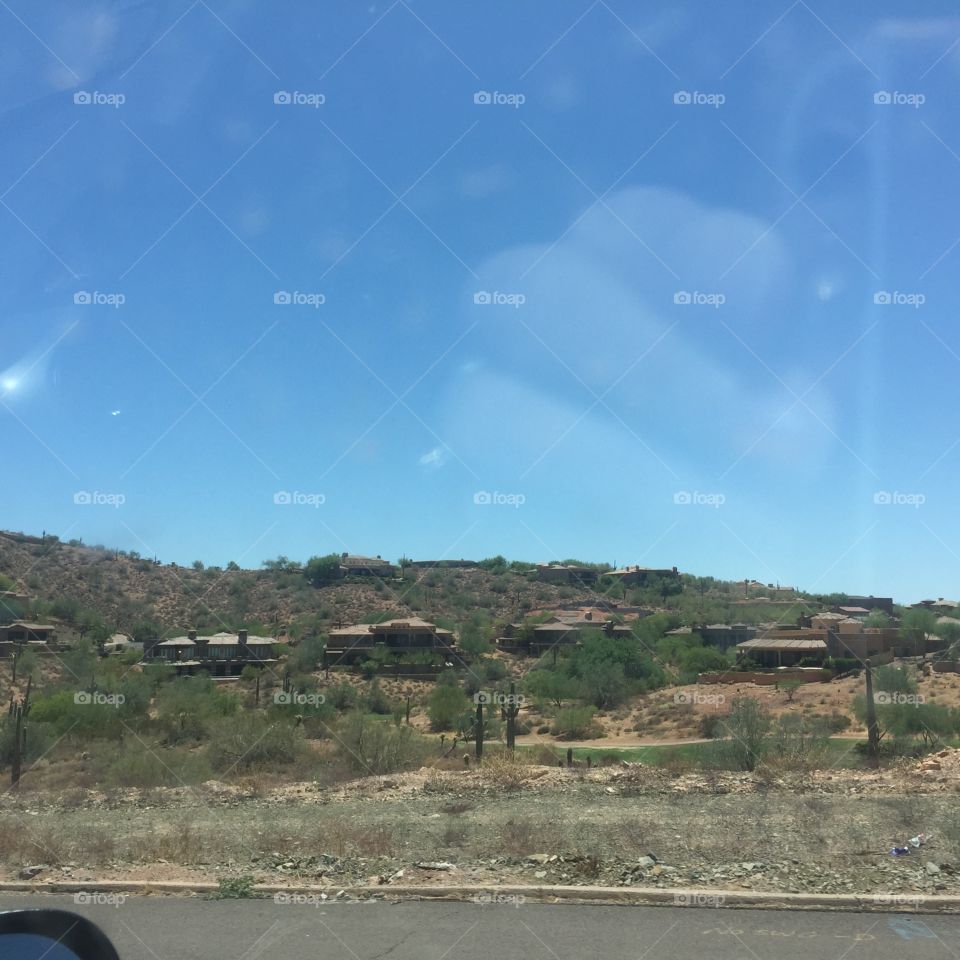 Houses on a hill