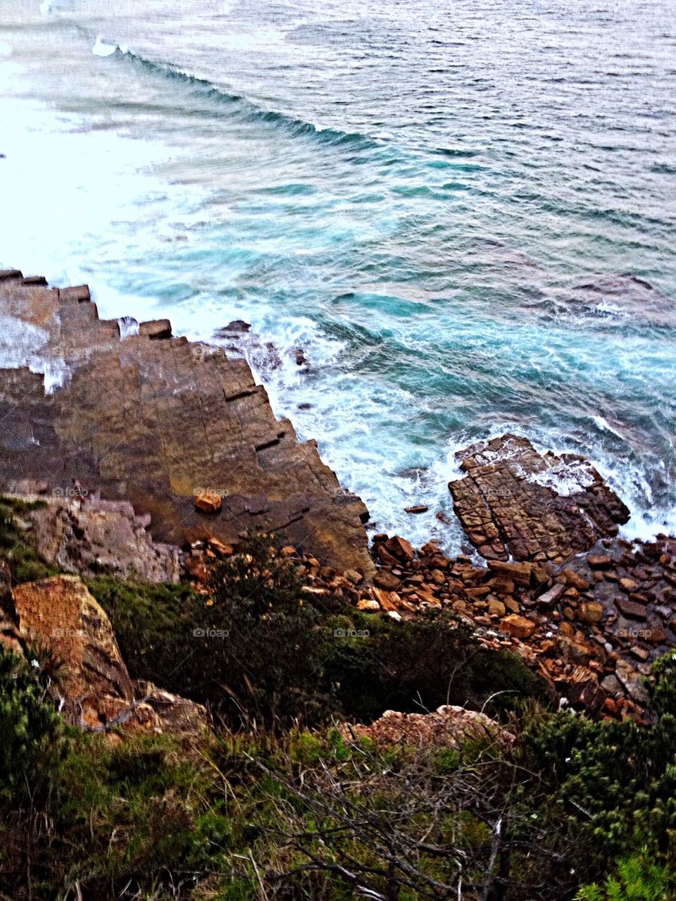 Cliff ocean