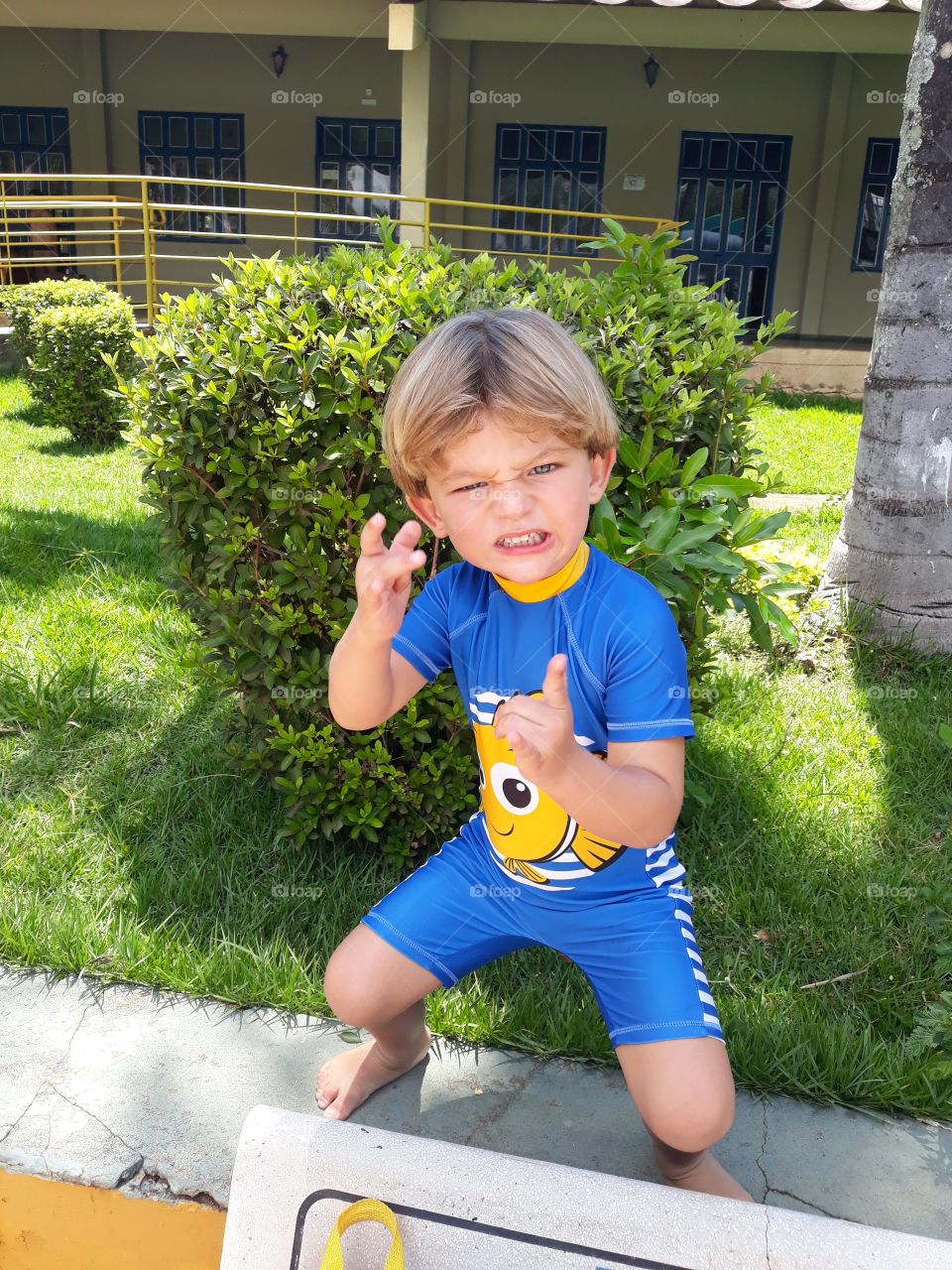 child making a face for being hungry