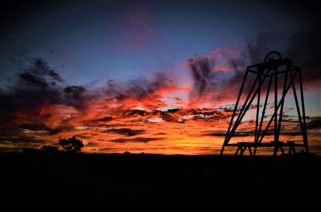 fantastic red sunset in outback Queensland