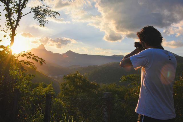 Capturing the Mountains at Sunset