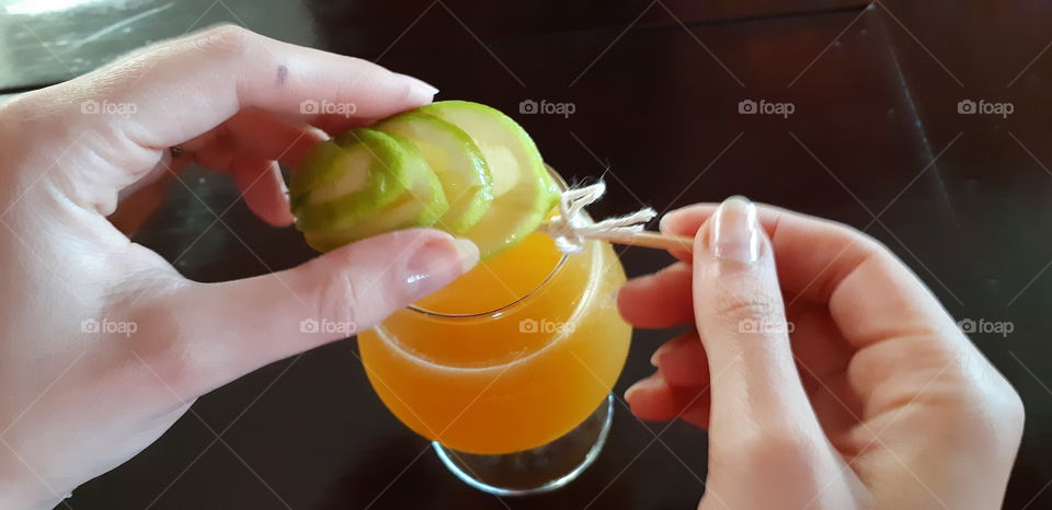 Cocktail apple orange
