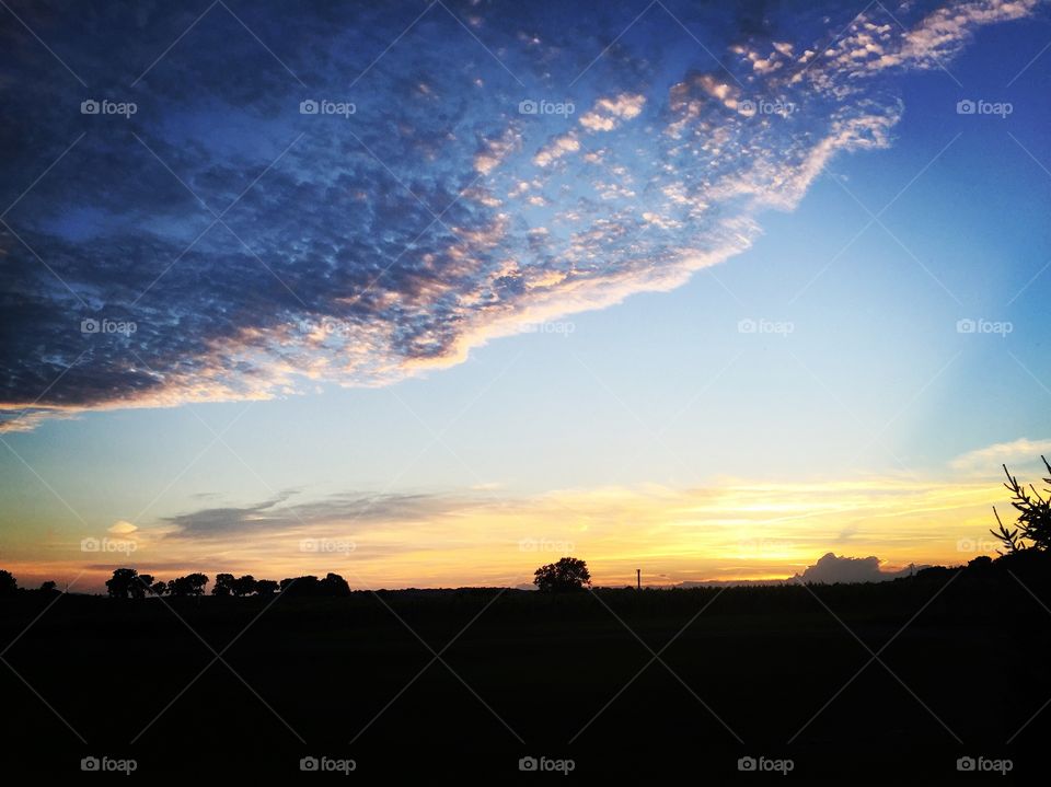 Big sky at sunset in Virginia