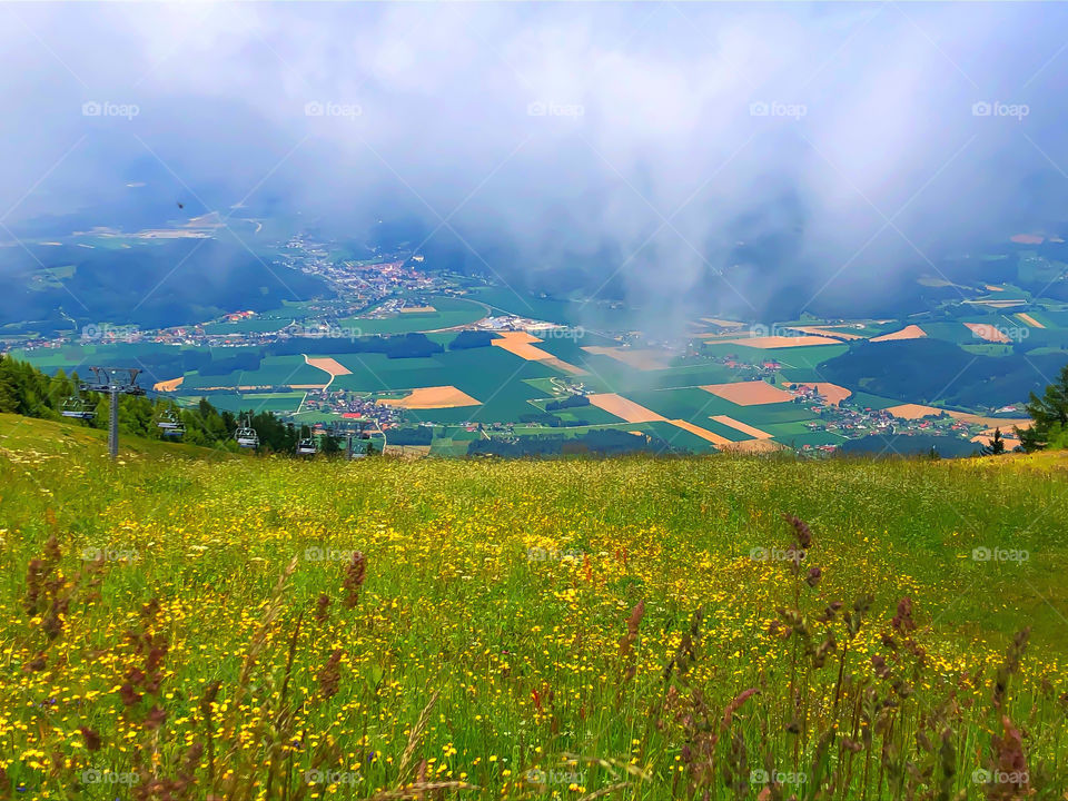 Ski slope in Summer