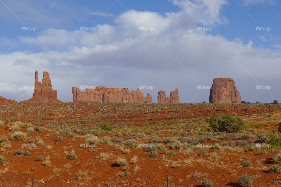 Desert, mountains and stones 