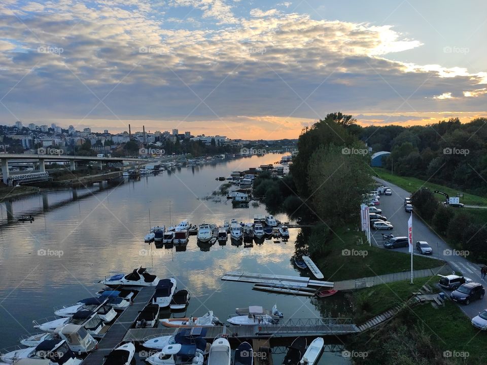 Belgrade Ada Ciganlija in the afternoon enjoy Serbia