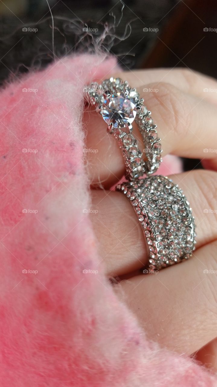 Diamond ring. engagement ring. sparkly crystal ring