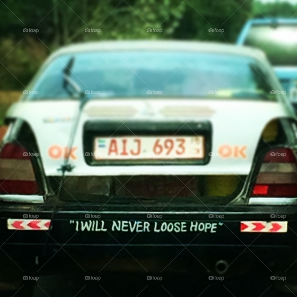 A car in Sierra Leone in the midst of the Ebola outbreak reminds us to never lose hope