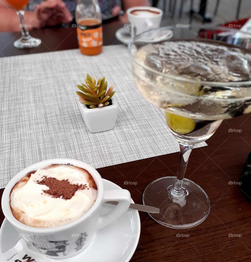 enjoying a nice cocktail