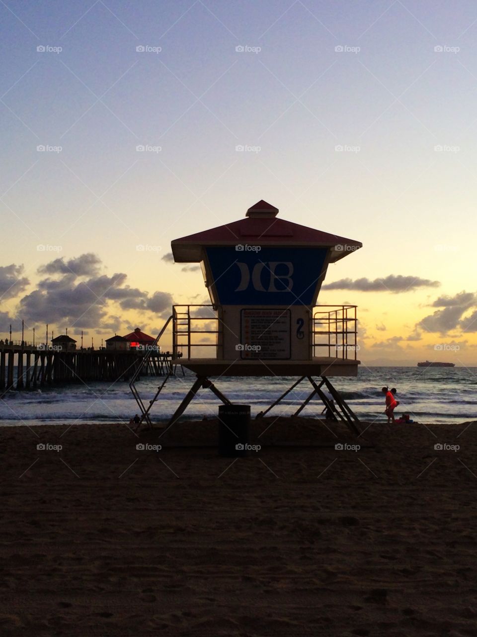 Winter Sunsetting . Winter Sunsetting in Huntington Beach, California 