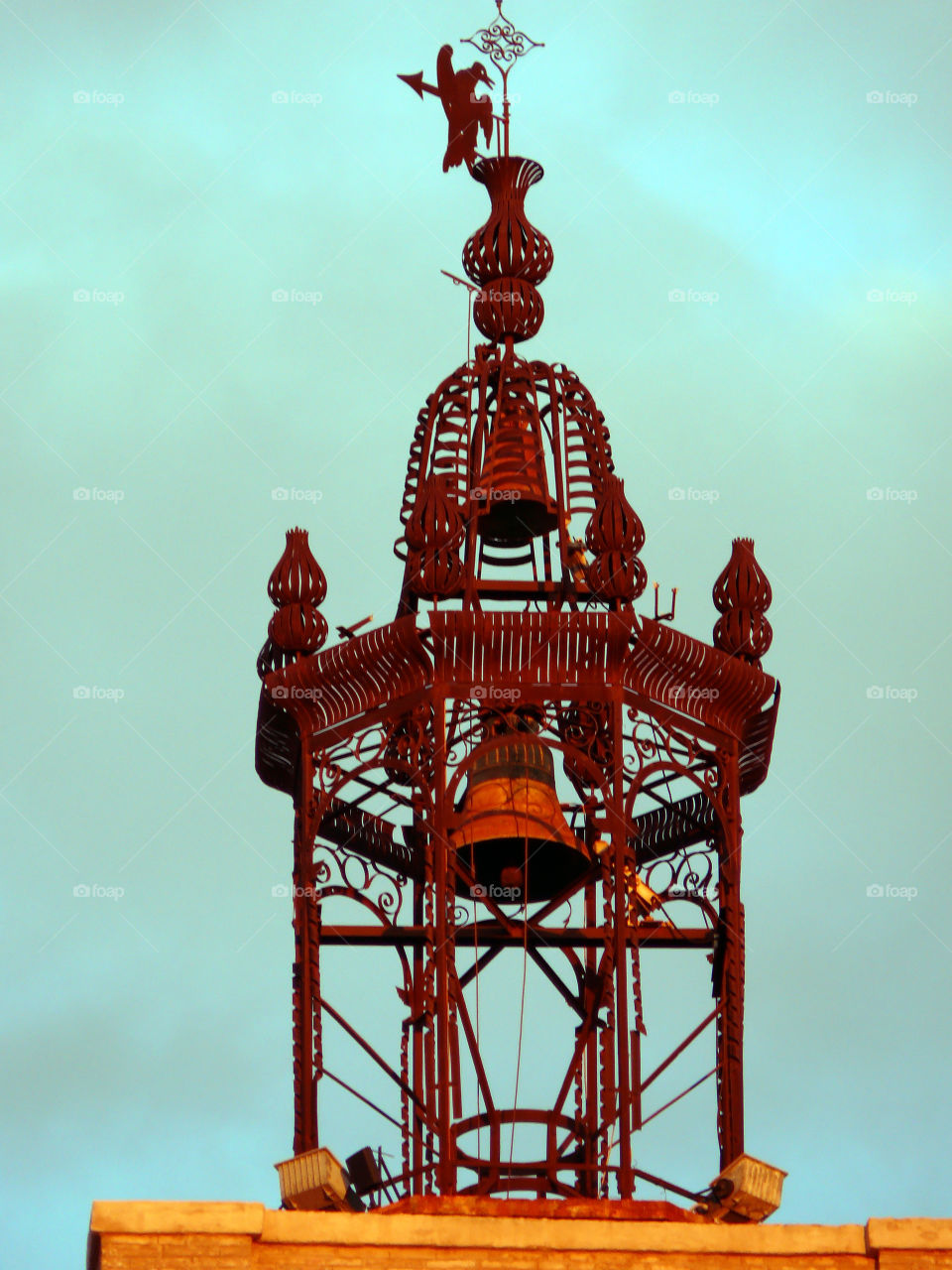 Low angle view of built structure against sky in Sitges, Spain.