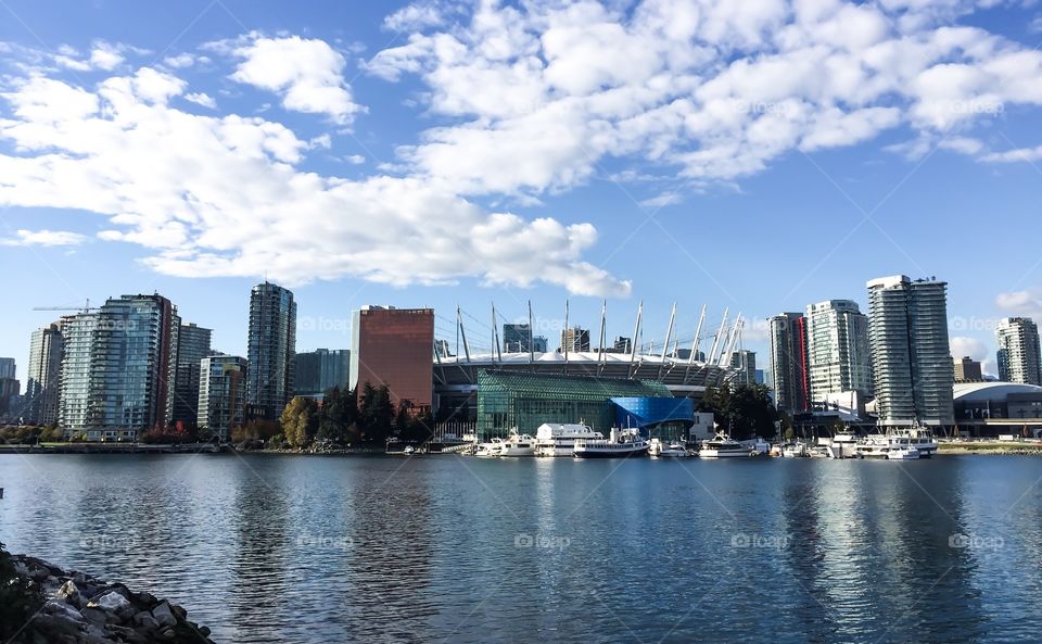 Beautiful false creek in Vancouver British Columbia 