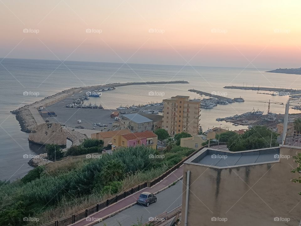 panorama porto di Sciacca