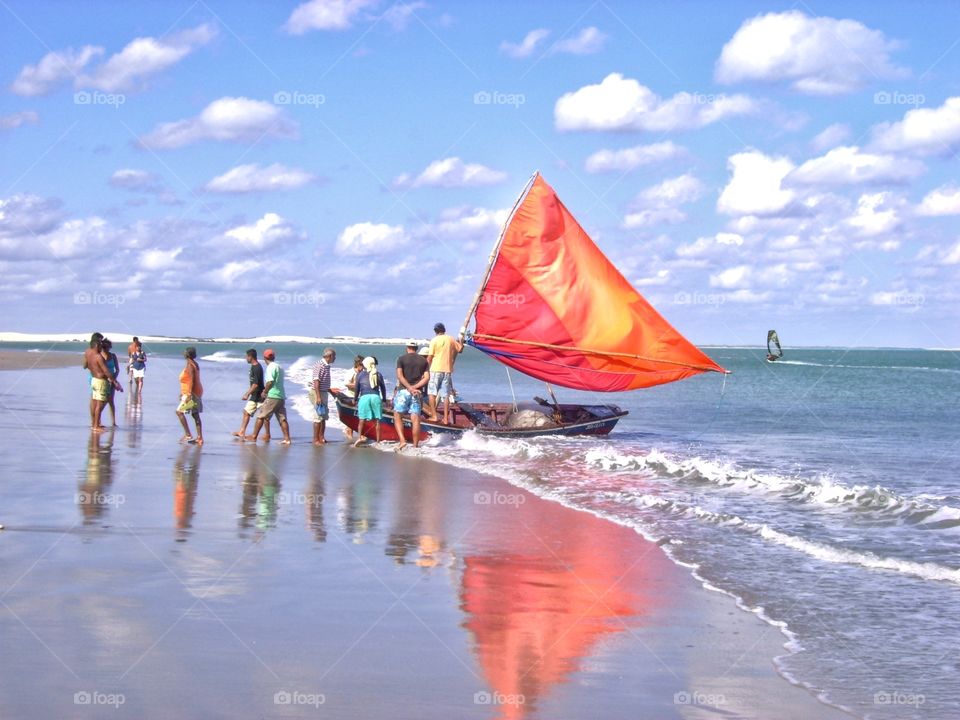 at the beach