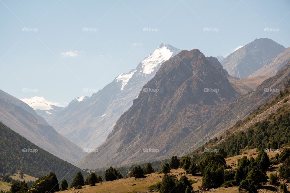 Scenic View of the Mountain Peaks