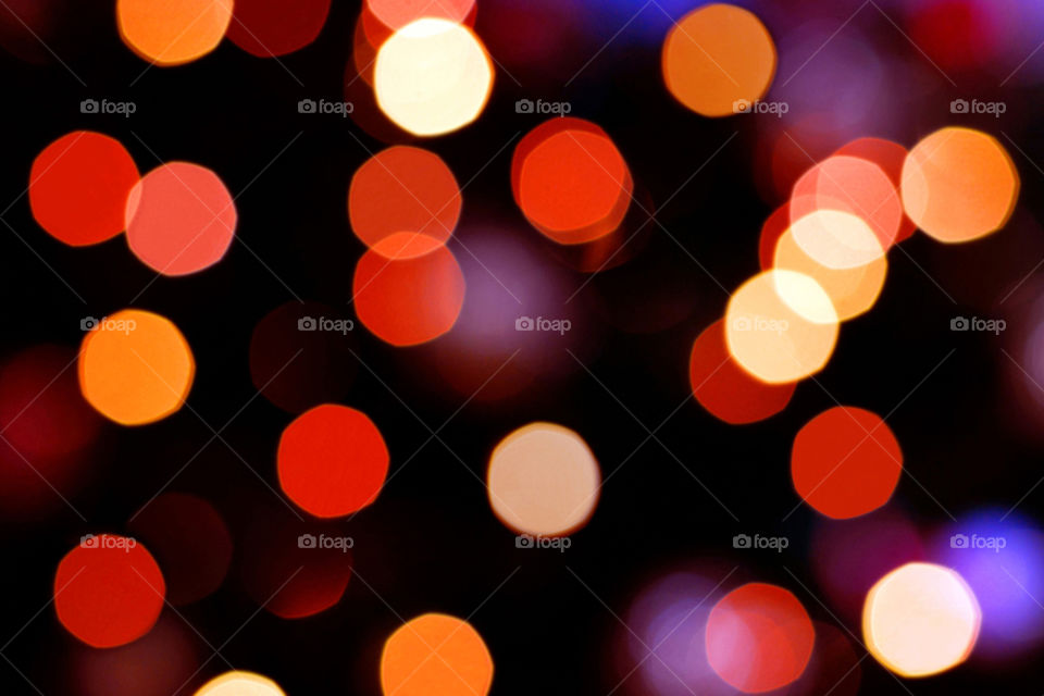 Orange bokeh background. Colorful light bokeh.