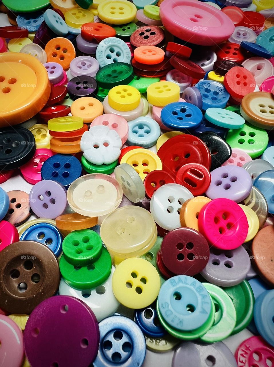 Fun crafting with colorful buttons