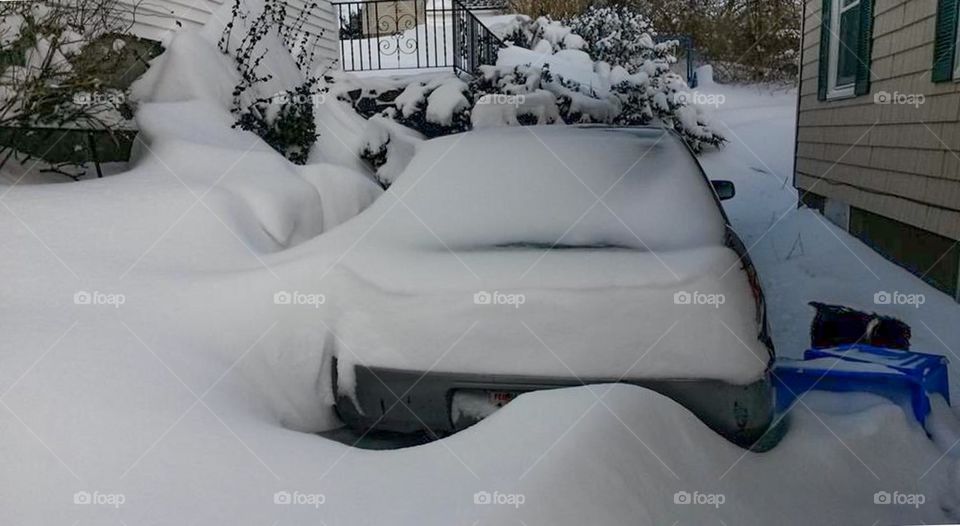 Snowed car 