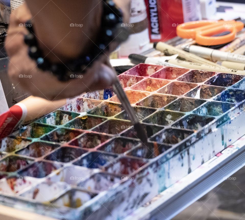 Painting color tray