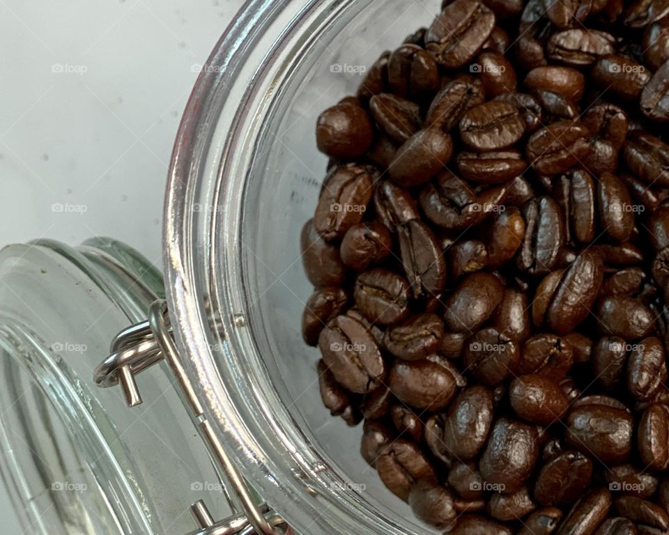 Coffe Beans in a glass jar