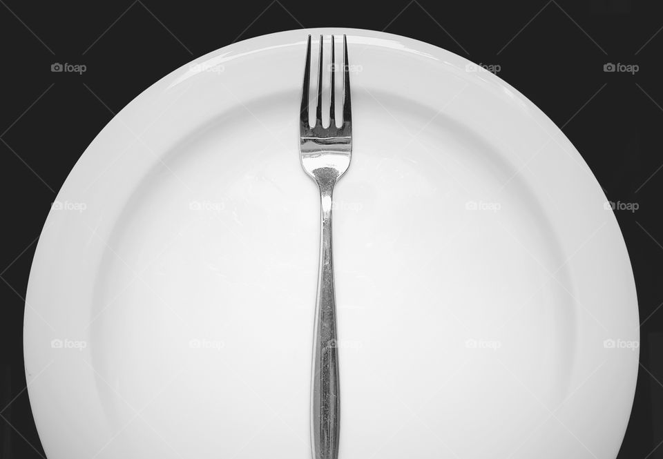 Fork on a plate