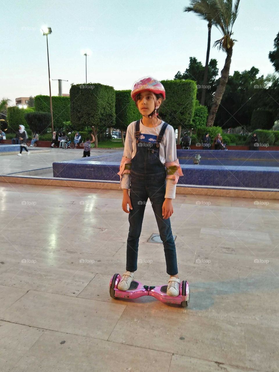 A child on electric skate.