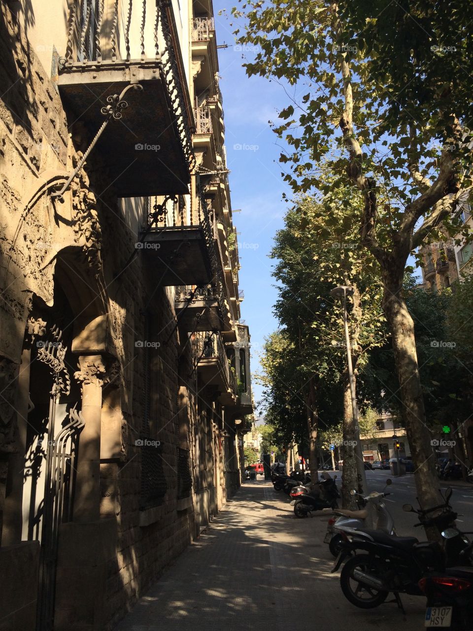 Urban street, Barcelona, Spain