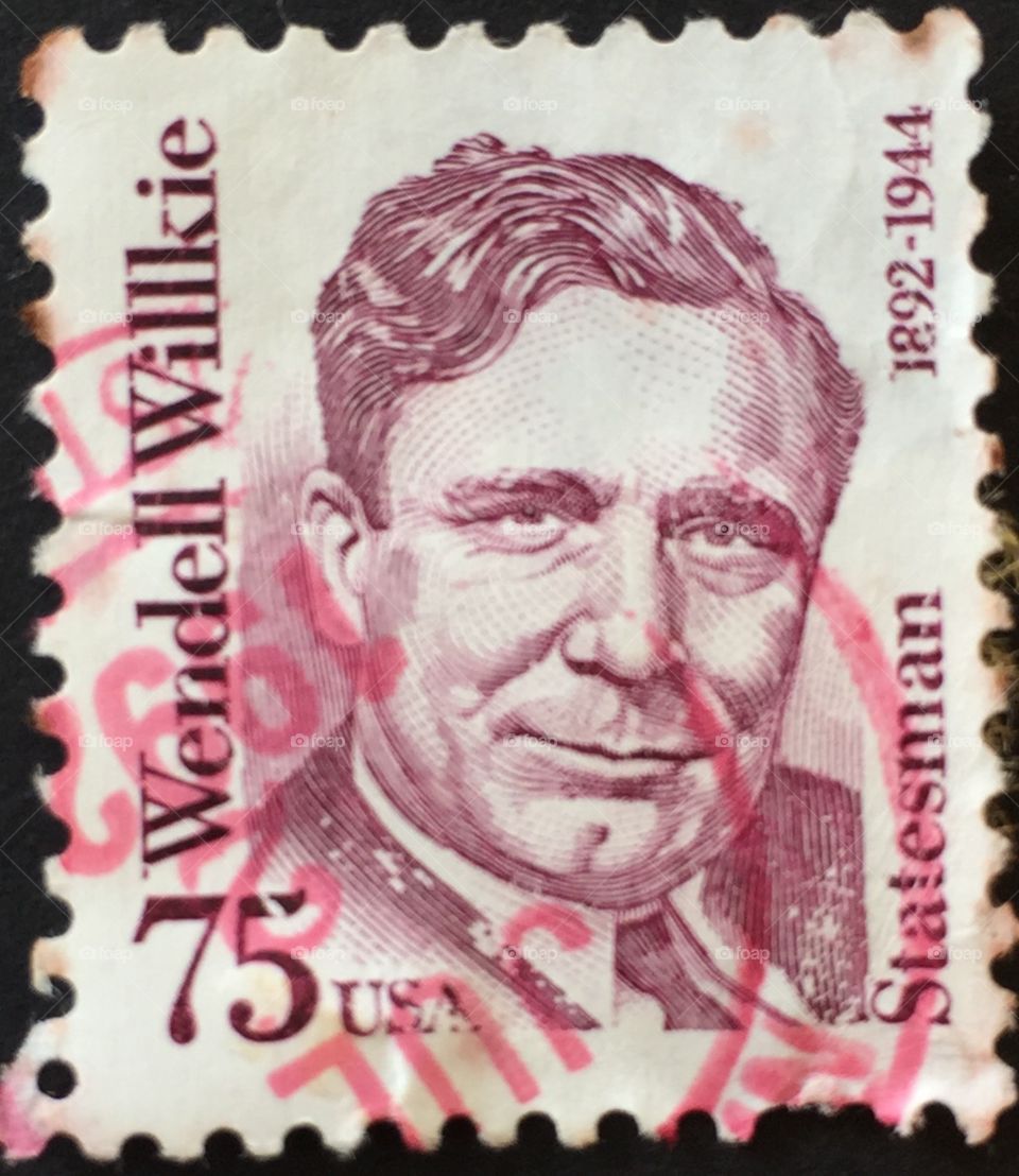 Wendell Willkie statesman American stamp