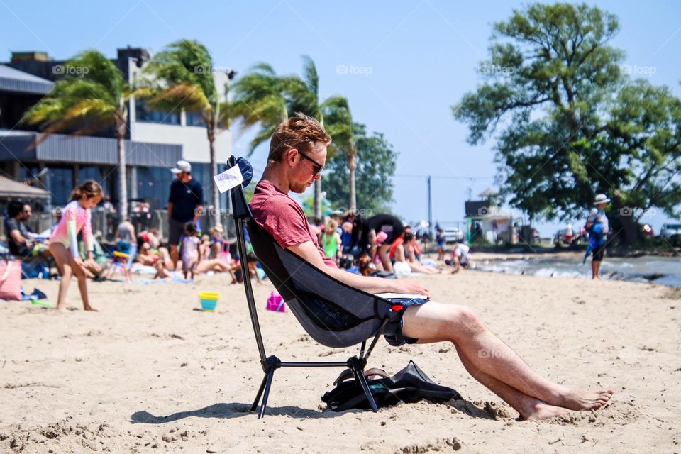 Relaxing on the beach