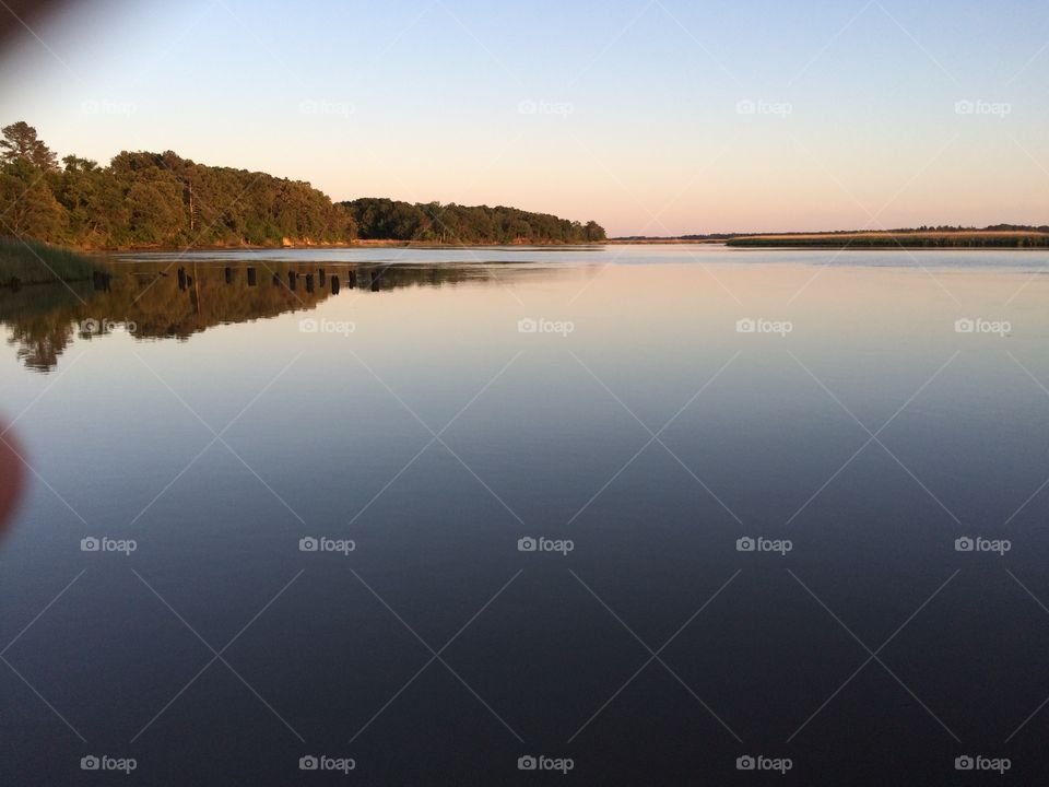 Water, Sunset, Lake, Reflection, No Person