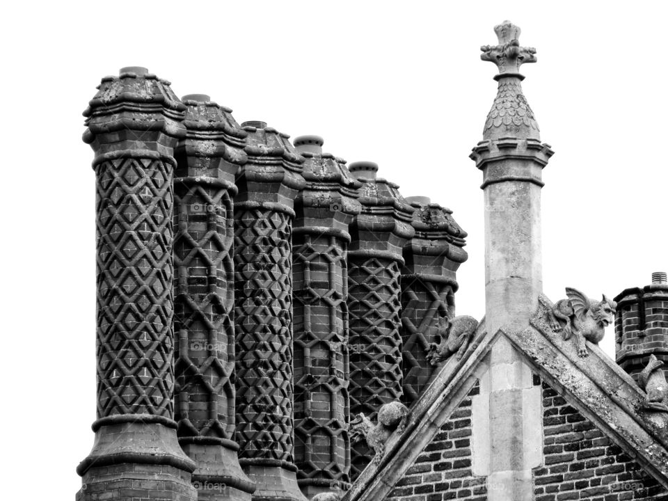 Hampton Court Chimneys. Hampton Court Palace, London