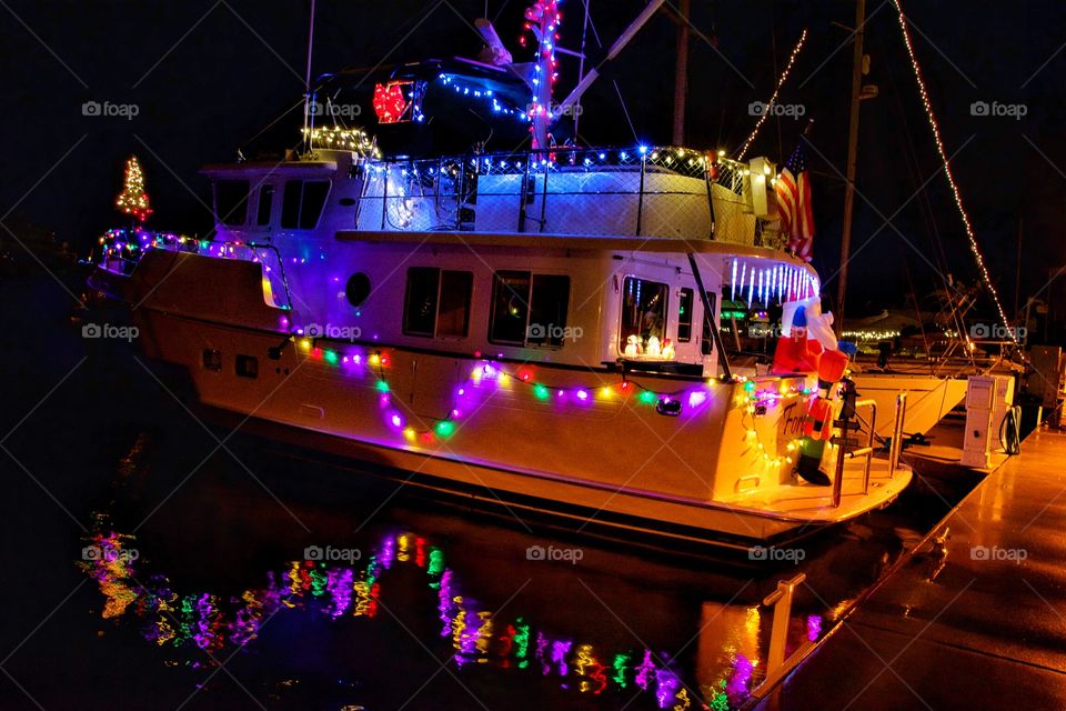 Christmas boat