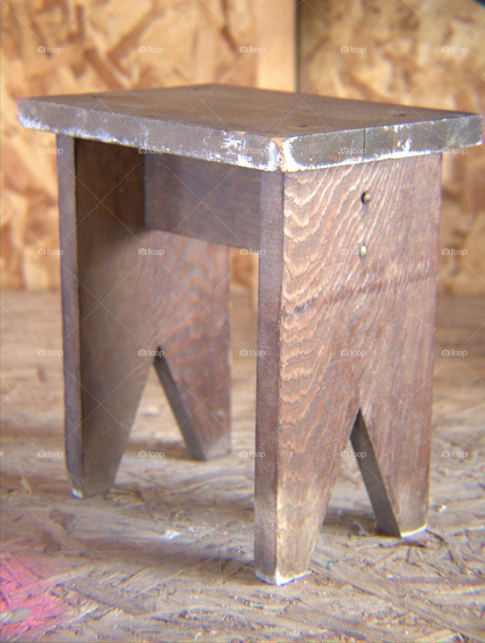 Small Primitive Wooden Bench