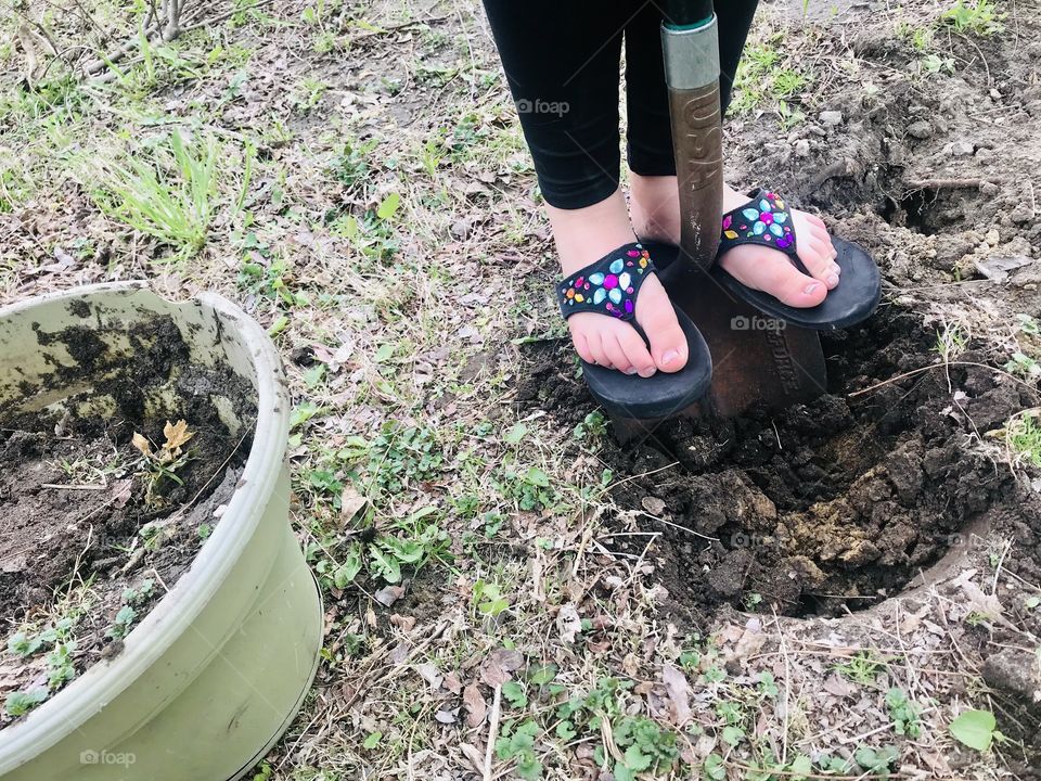 Fun planting new spring plants we just bought now that it’s warmer outside for them! 