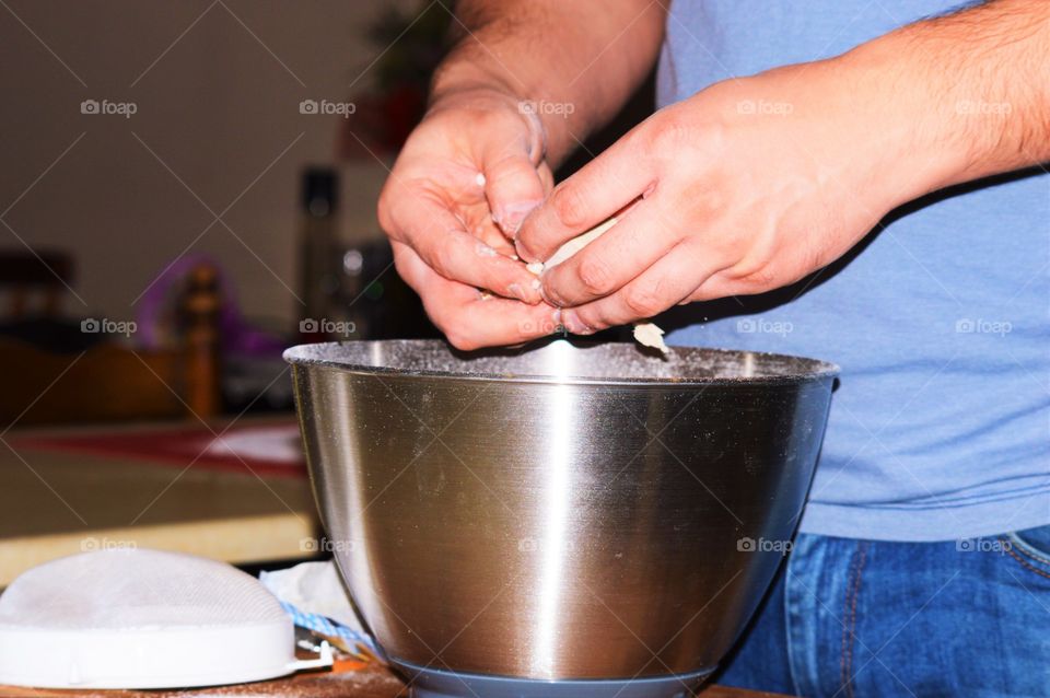 Preparing Christmas cookies