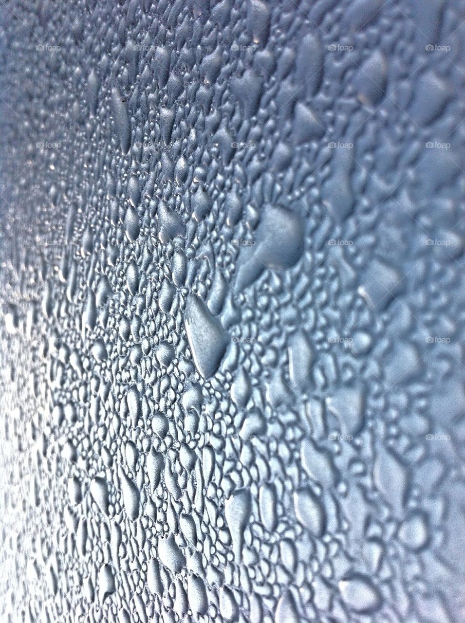 Dewdrops on a car