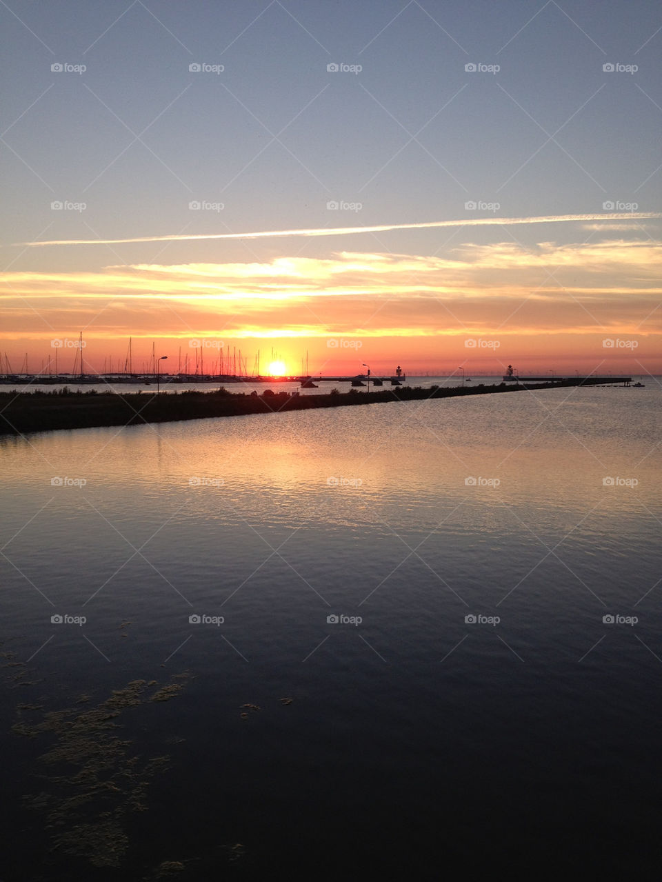 sweden sunset höllviken habour by shec