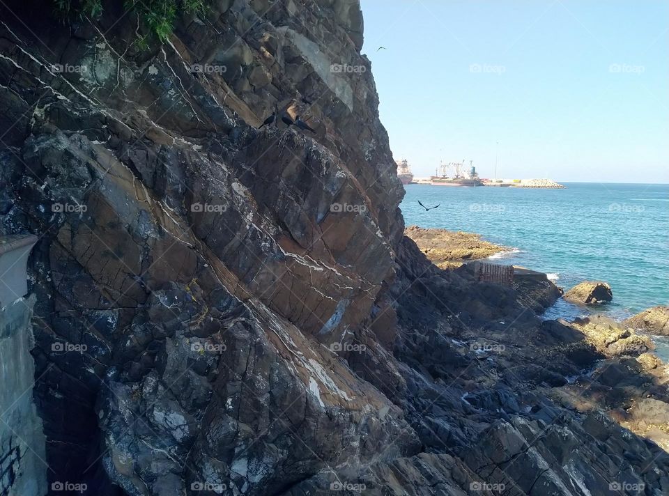 mountain in beach side