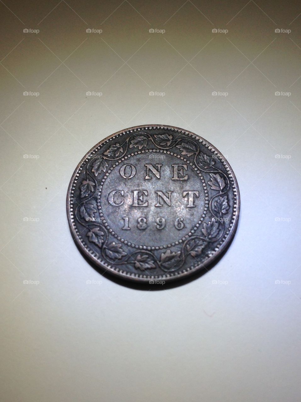 An 1896 canadian large cent.